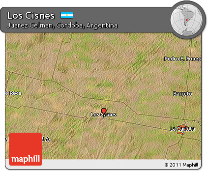 Satellite 3D Map of Los Cisnes