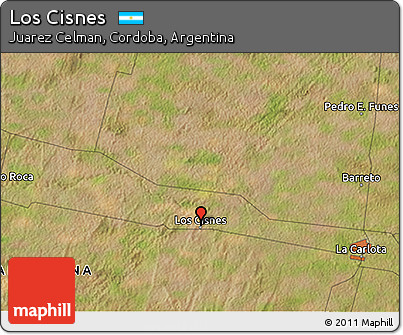 Satellite 3D Map of Los Cisnes