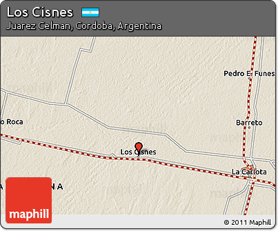 Shaded Relief 3D Map of Los Cisnes