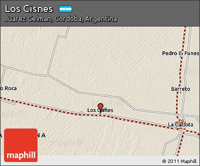 Shaded Relief 3D Map of Los Cisnes