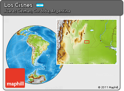 Physical Location Map of Los Cisnes