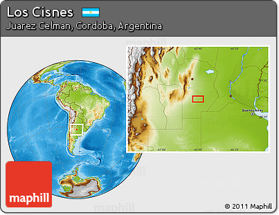 Physical Location Map of Los Cisnes