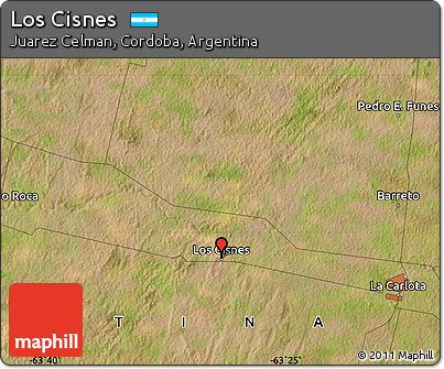 Satellite Map of Los Cisnes