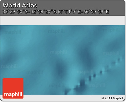Satellite 3D Map of the Area around 33° 14' 5" S, 66° 22' 30" E