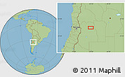 Savanna Style Location Map of the area around 33° 14' 5" S, 67° 55' 30" W