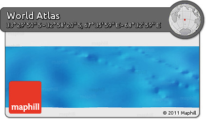 Physical Panoramic Map of the Area around 33° 14' 5" S, 68° 4' 29" E