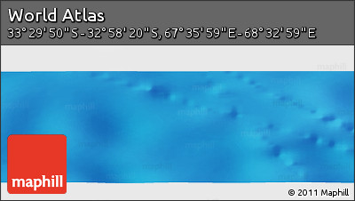 Physical Panoramic Map of the Area around 33° 14' 5" S, 68° 4' 29" E