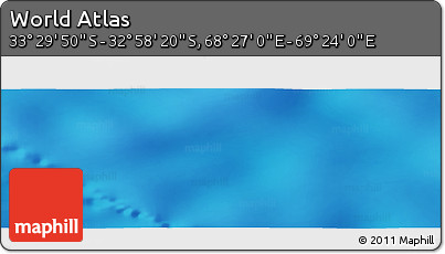 Physical Panoramic Map of the Area around 33° 14' 5" S, 68° 55' 30" E