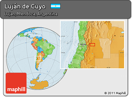 Political Location Map of Luján De Cuyo