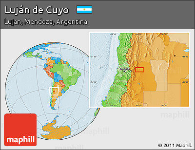 Political Location Map of Luján De Cuyo