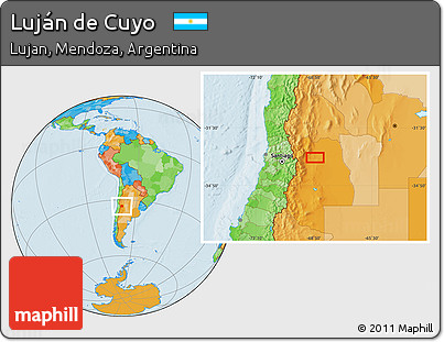 Political Location Map of Luján De Cuyo