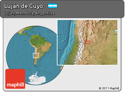 Satellite Location Map of Luján De Cuyo