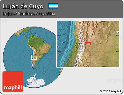 Satellite Location Map of Luján De Cuyo