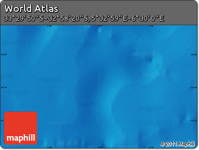 Physical Map of the Area around 33° 14' 5" S, 6° 1' 30" E