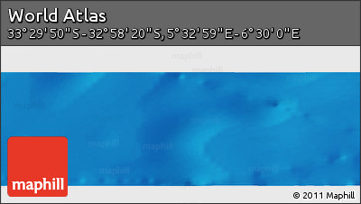 Physical Panoramic Map of the Area around 33° 14' 5" S, 6° 1' 30" E