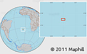 Gray Location Map of the area around 33° 14' 5" S, 6° 43' 29" W