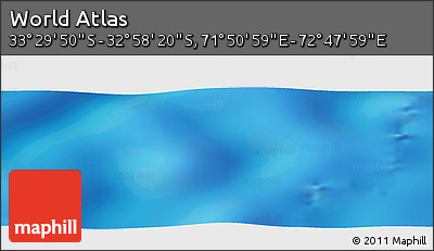 Physical Panoramic Map of the Area around 33° 14' 5" S, 72° 19' 29" E