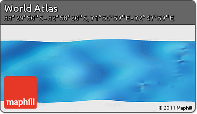 Physical Panoramic Map of the Area around 33° 14' 5" S, 72° 19' 29" E