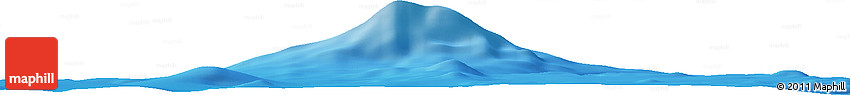 Shaded Relief Horizon Map of the Area around 33° 14' 5" S, 73° 52' 30" W