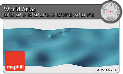 Satellite Panoramic Map of the Area around 33° 14' 5" S, 74° 1' 30" E