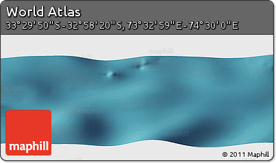 Satellite Panoramic Map of the Area around 33° 14' 5" S, 74° 1' 30" E