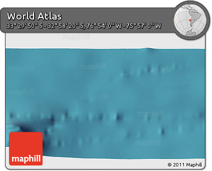 Satellite 3D Map of the Area around 33° 14' 5" S, 76° 25' 30" W
