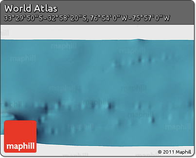 Satellite 3D Map of the Area around 33° 14' 5" S, 76° 25' 30" W