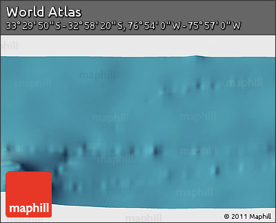 Satellite 3D Map of the Area around 33° 14' 5" S, 76° 25' 30" W