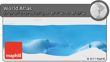 Physical Panoramic Map of the Area around 33° 14' 5" S, 77° 16' 30" W