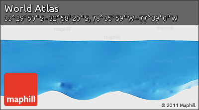 Physical Panoramic Map of the Area around 33° 14' 5" S, 78° 7' 30" W