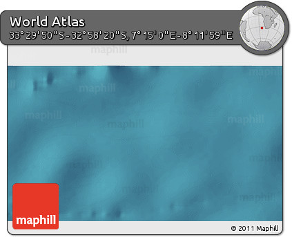 Satellite 3D Map of the Area around 33° 14' 5" S, 7° 43' 29" E
