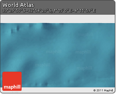 Satellite 3D Map of the Area around 33° 14' 5" S, 7° 43' 29" E