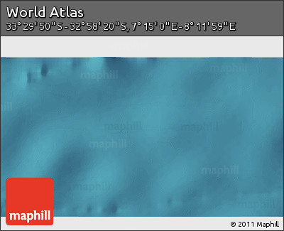 Satellite 3D Map of the Area around 33° 14' 5" S, 7° 43' 29" E