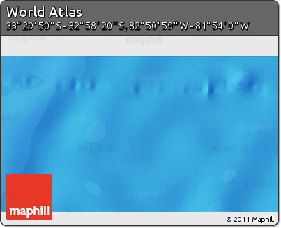 Political 3D Map of the Area around 33° 14' 5" S, 82° 22' 30" W