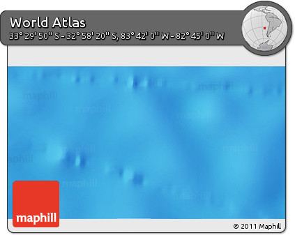 Shaded Relief 3D Map of the Area around 33° 14' 5" S, 83° 13' 29" W