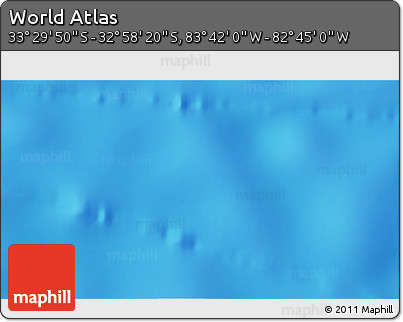 Shaded Relief 3D Map of the Area around 33° 14' 5" S, 83° 13' 29" W
