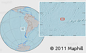 Gray Location Map of the area around 33° 14' 5" S, 83° 13' 29" W, hill shading