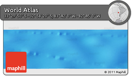 Physical Panoramic Map of the Area around 33° 14' 5" S, 83° 13' 29" W