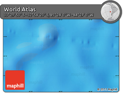 Physical Map of the Area around 33° 14' 5" S, 84° 55' 30" W