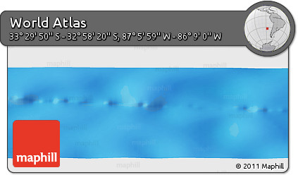 Physical Panoramic Map of the Area around 33° 14' 5" S, 86° 37' 30" W