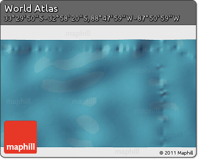Satellite 3D Map of the Area around 33° 14' 5" S, 88° 19' 29" W