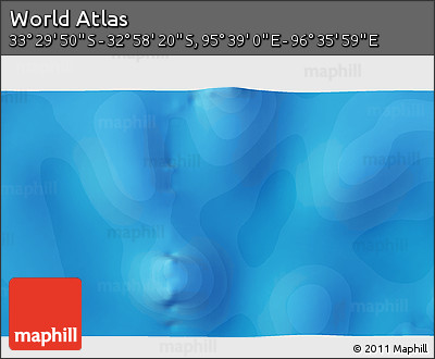Political 3D Map of the Area around 33° 14' 5" S, 96° 7' 30" E