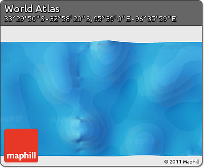 Political 3D Map of the Area around 33° 14' 5" S, 96° 7' 30" E