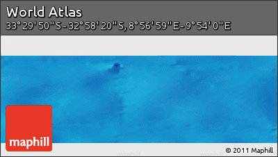 Physical Panoramic Map of the Area around 33° 14' 5" S, 9° 25' 30" E