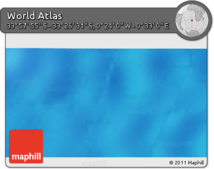 Physical 3D Map of the Area around 33° 42' 13" S, 0° 4' 30" E