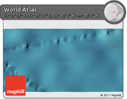 Satellite 3D Map of the Area around 33° 42' 13" S, 100° 13' 29" W