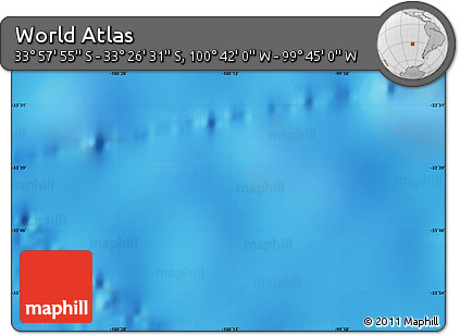 Shaded Relief Map of the Area around 33° 42' 13" S, 100° 13' 29" W