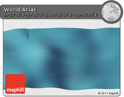 Satellite 3D Map of the Area around 33° 42' 13" S, 102° 4' 29" E
