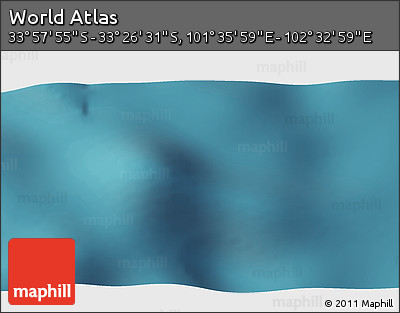 Satellite 3D Map of the Area around 33° 42' 13" S, 102° 4' 29" E