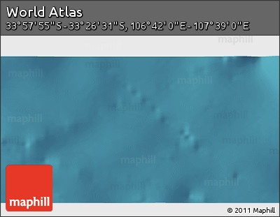 Satellite 3D Map of the Area around 33° 42' 13" S, 107° 10' 30" E
